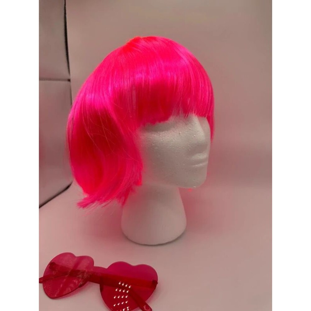 Free beauty pink bob wig